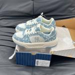 Giày MLB Korea Chunky Liner Denim Classic Mono New York Yankees Skyblue