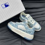 Giày MLB Korea Chunky Liner Denim Classic Mono New York Yankees Skyblue