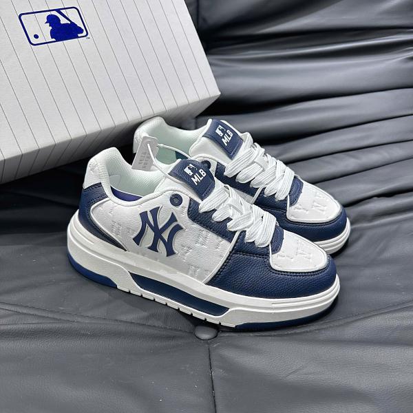 Giày MLB Korea Chunky Liner Denim Classic Mono New York Yankees Navy