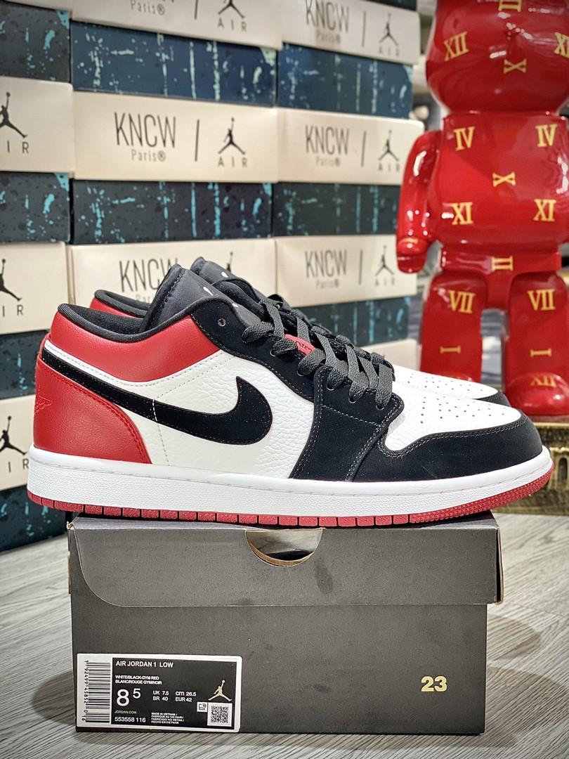 Giày Nike Air Jordan 1 Low Red Black Toe
