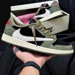 Giày Nike Air Jordan 1 Low Travis Scott Black Olive