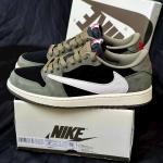 Giày Nike Air Jordan 1 Low Travis Scott Black Olive