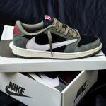 Giày Nike Air Jordan 1 Low Travis Scott Black Olive