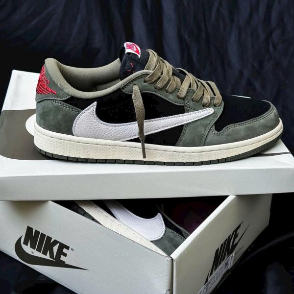 Giày Nike Air Jordan 1 Low Travis Scott Black Olive