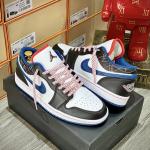 Giày Nike Air Jordan 1 Low ‘White Industrial Blue Siren Red’ Like Auth (Sashiko)