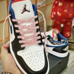 Giày Nike Air Jordan 1 Low ‘White Industrial Blue Siren Red’ Like Auth (Sashiko)