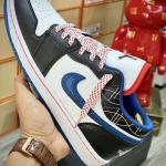 Giày Nike Air Jordan 1 Low ‘White Industrial Blue Siren Red’ Like Auth (Sashiko)