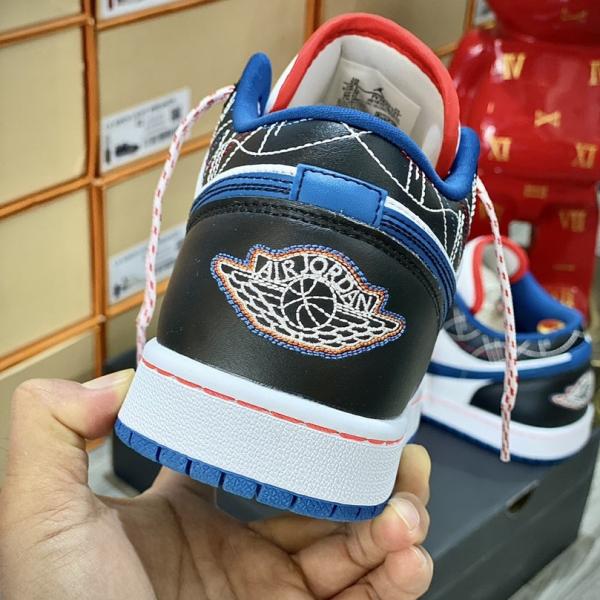Giày Nike Air Jordan 1 Low ‘White Industrial Blue Siren Red’ Like Auth (Sashiko)