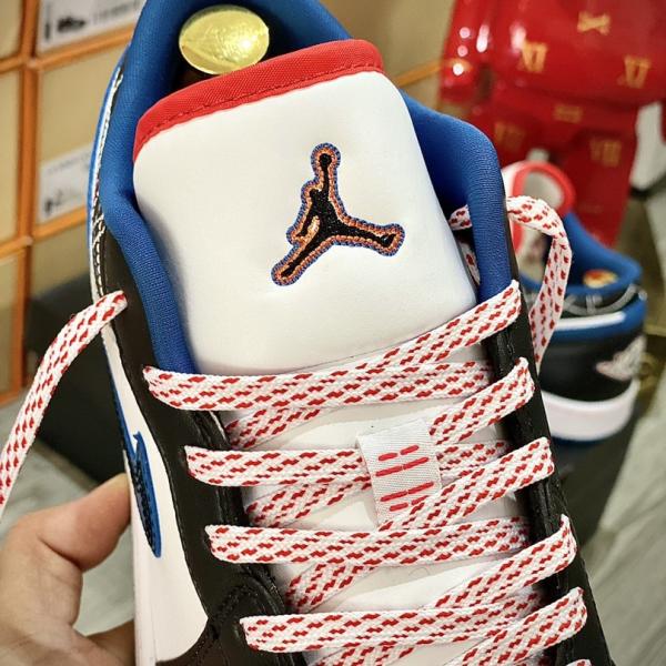 Giày Nike Air Jordan 1 Low ‘White Industrial Blue Siren Red’ Like Auth (Sashiko)