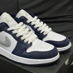 Giày Nike Jordan 1 Low Wolf Grey Midnight Navy