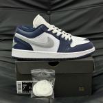 Giày Nike Jordan 1 Low Wolf Grey Midnight Navy