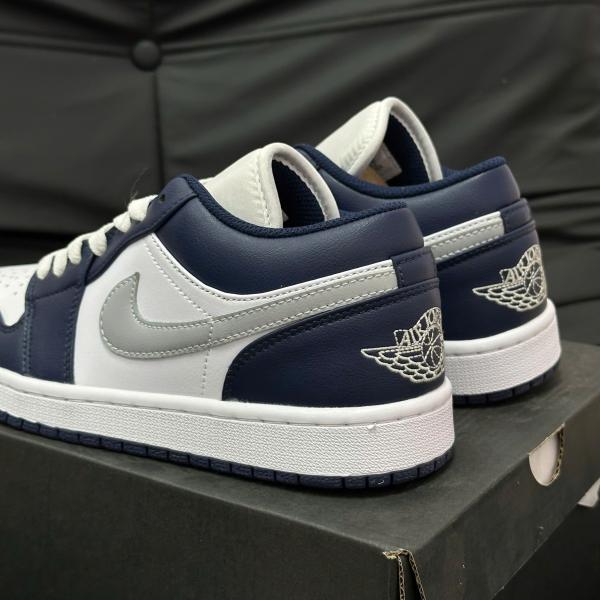 Giày Nike Jordan 1 Low Wolf Grey Midnight Navy