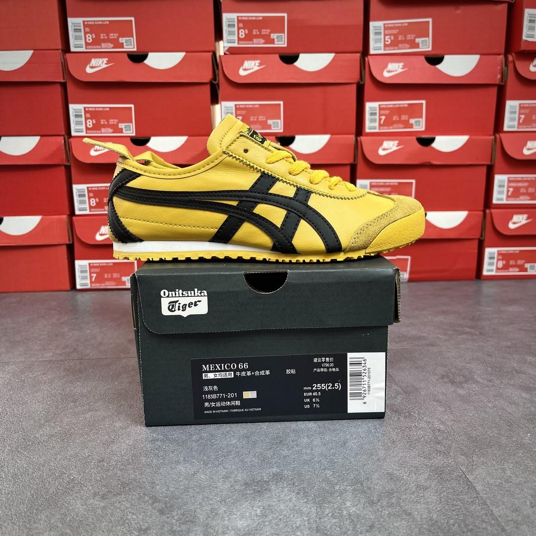 Giày Onitsuka Tokuten Tiger Mexico 66 Balck Yellow Like Auth
