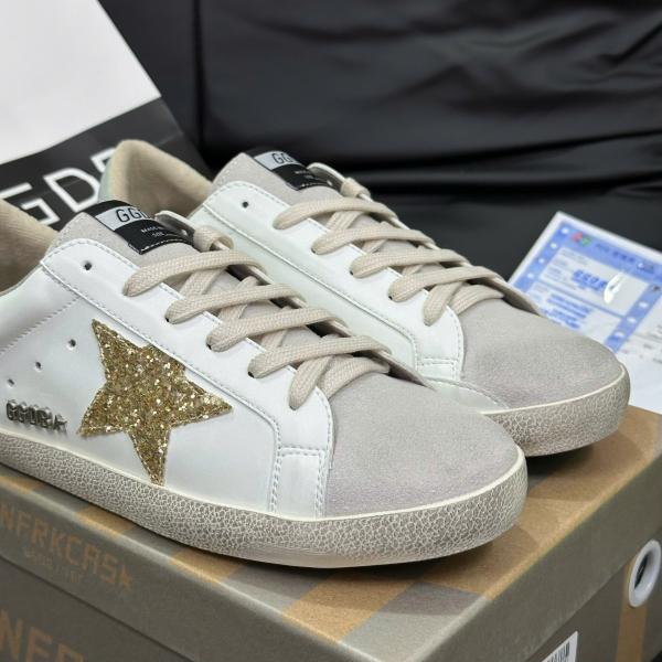 Giày Golden Goose Superstar White Gold
