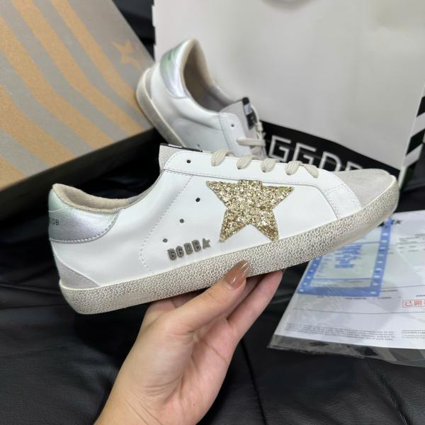 Giày Golden Goose Superstar White Gold