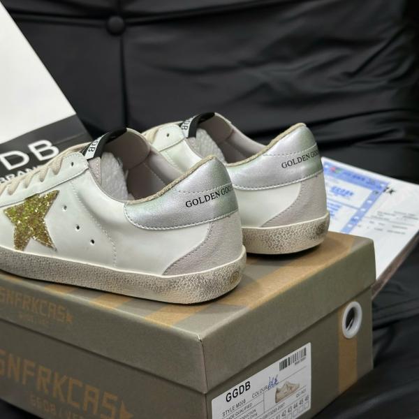 Giày Golden Goose Superstar White Gold