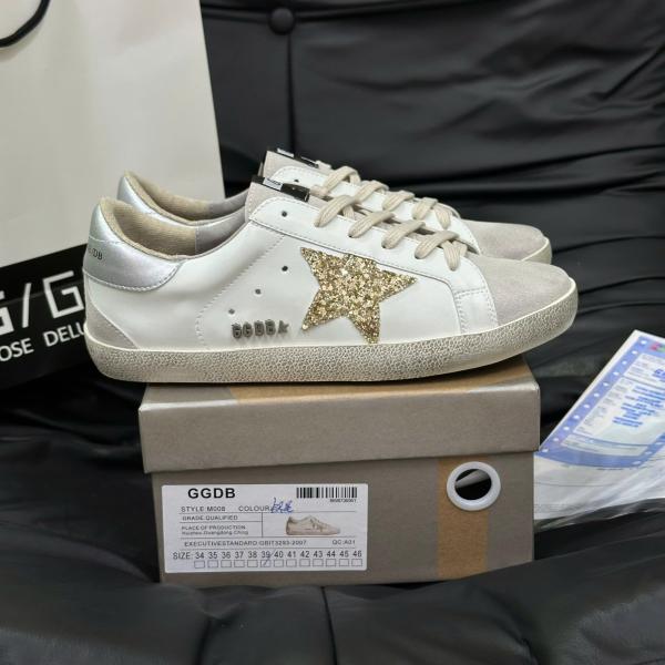 Giày Golden Goose Superstar White Gold
