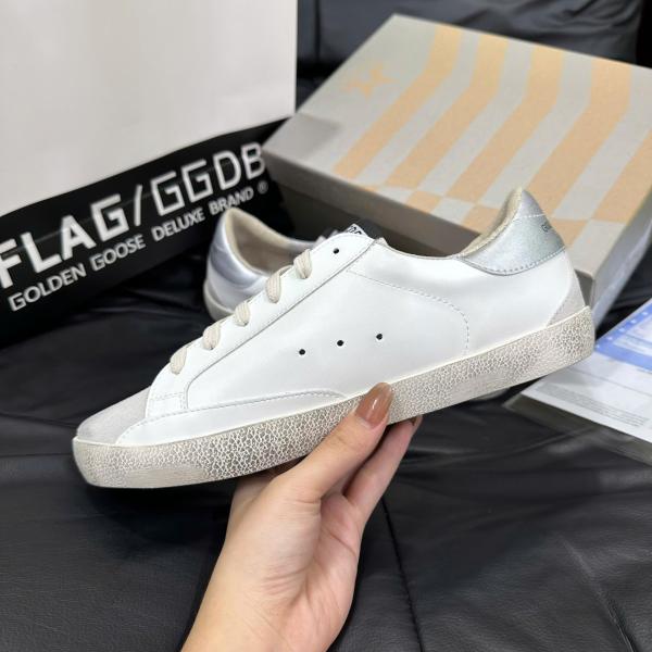 Giày Golden Goose Superstar White Gold