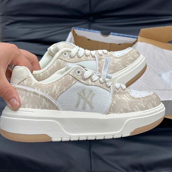 Giày MLB Korea Chunky Liner Denim Mono SL New York Yankees