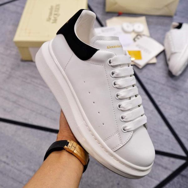 Giày Alexander McQueen Oversized Sneaker ‘White Black’ Gót Nhung Best Quality