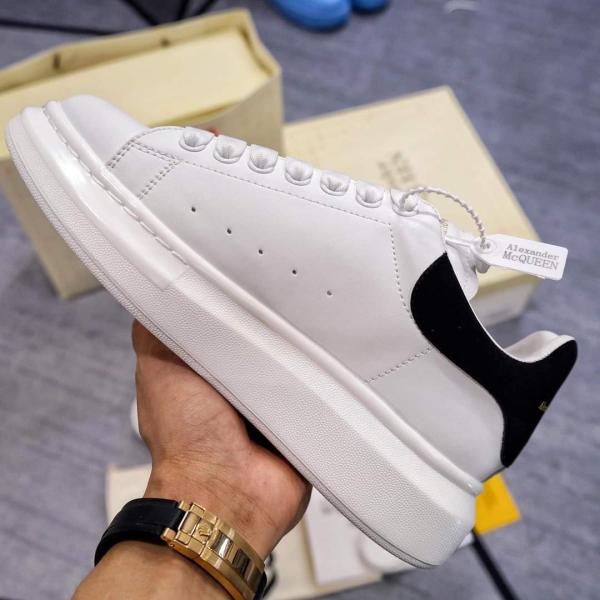 Giày Alexander McQueen Oversized Sneaker ‘White Black’ Gót Nhung Best Quality