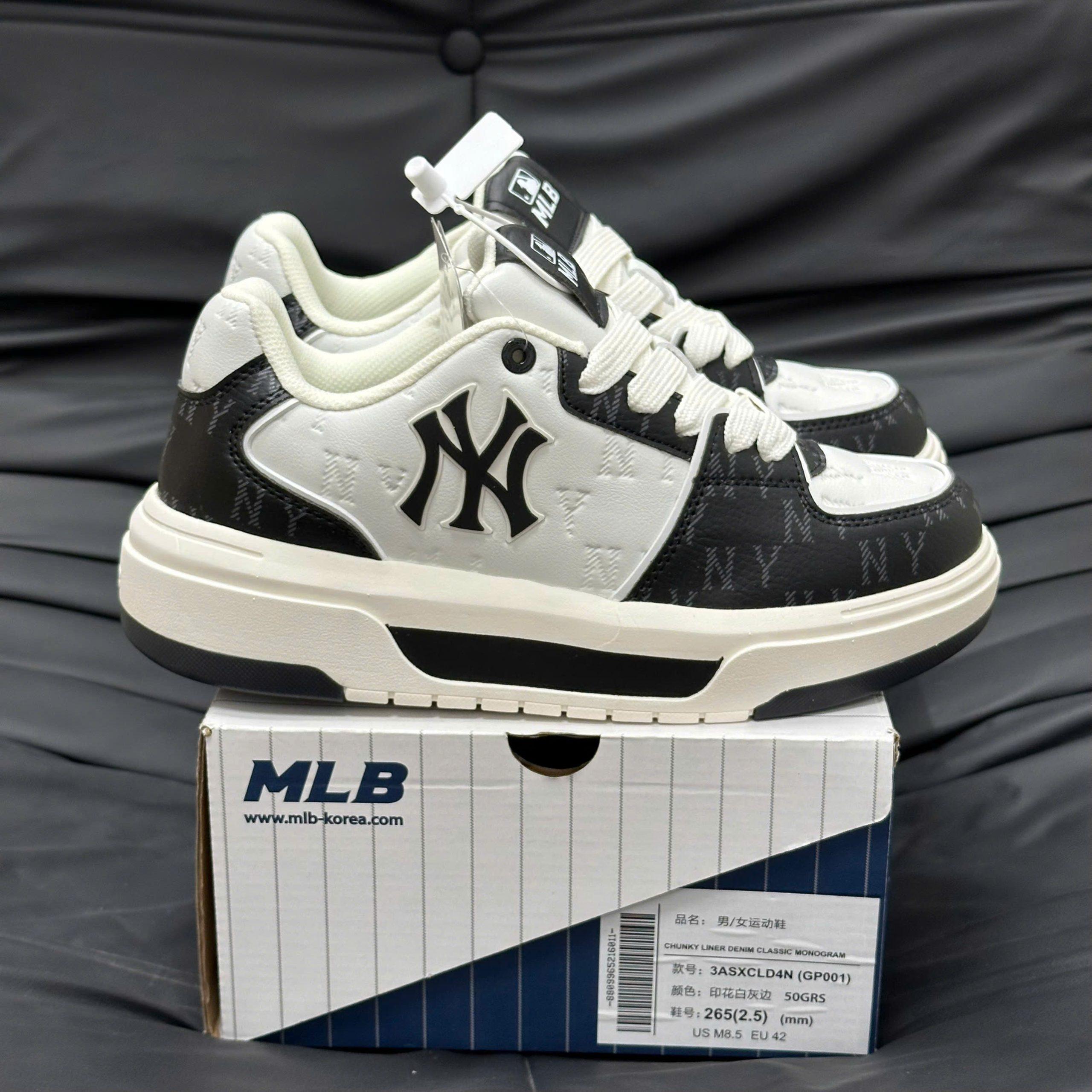 MLB - Giày sneakers unisex cổ thấp Chunky Liner Embo Monogram Best Quality