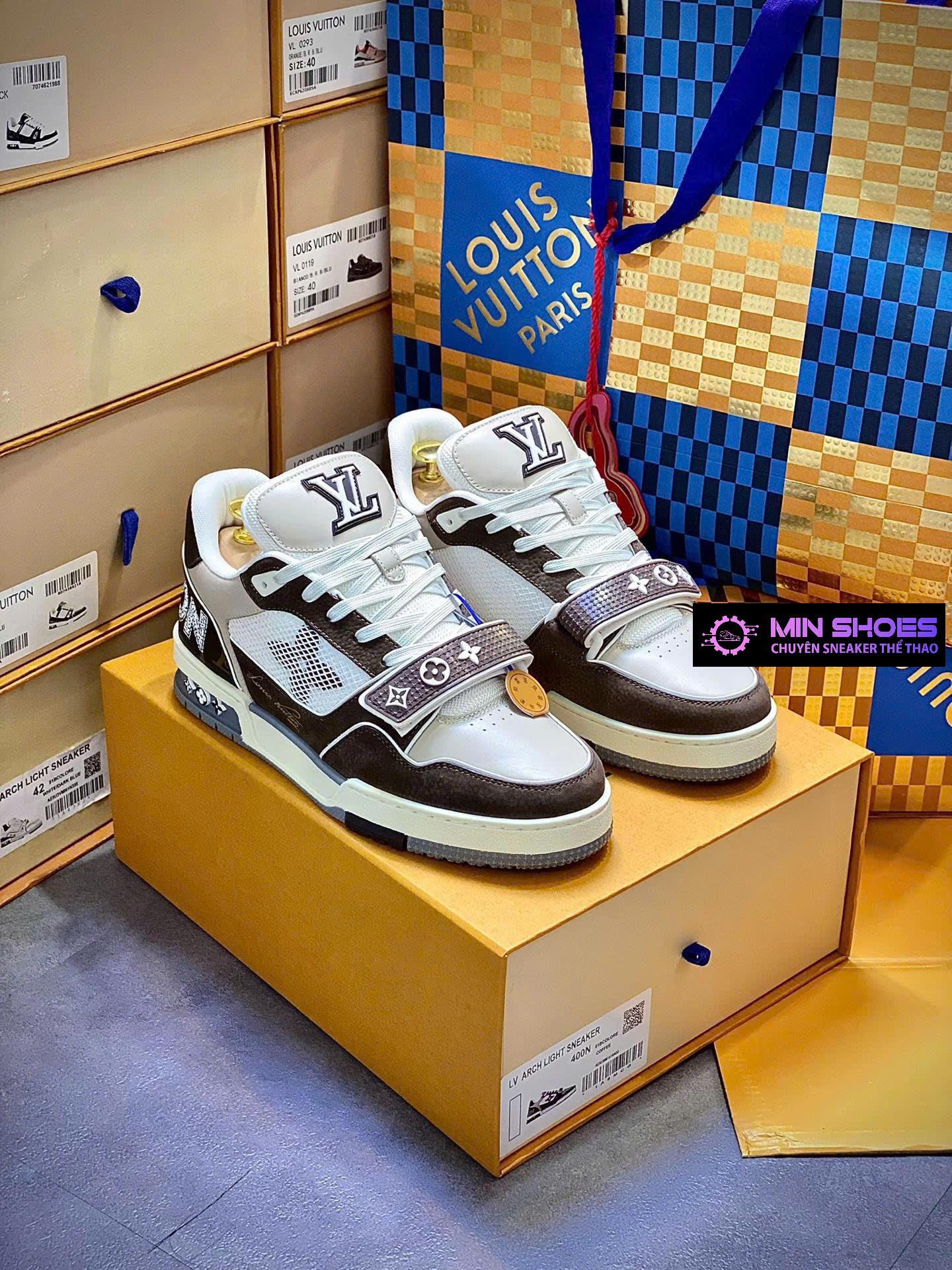 Giày Louis Vuitton LV Trainer 54 BROWN
