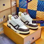 Giày LV Trainers Damier Logo #54 Brown_Cream