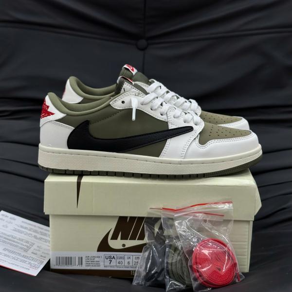 Giày Nike Jordan 1 Low OG SP x Travis Scott ‘Medium Olive’