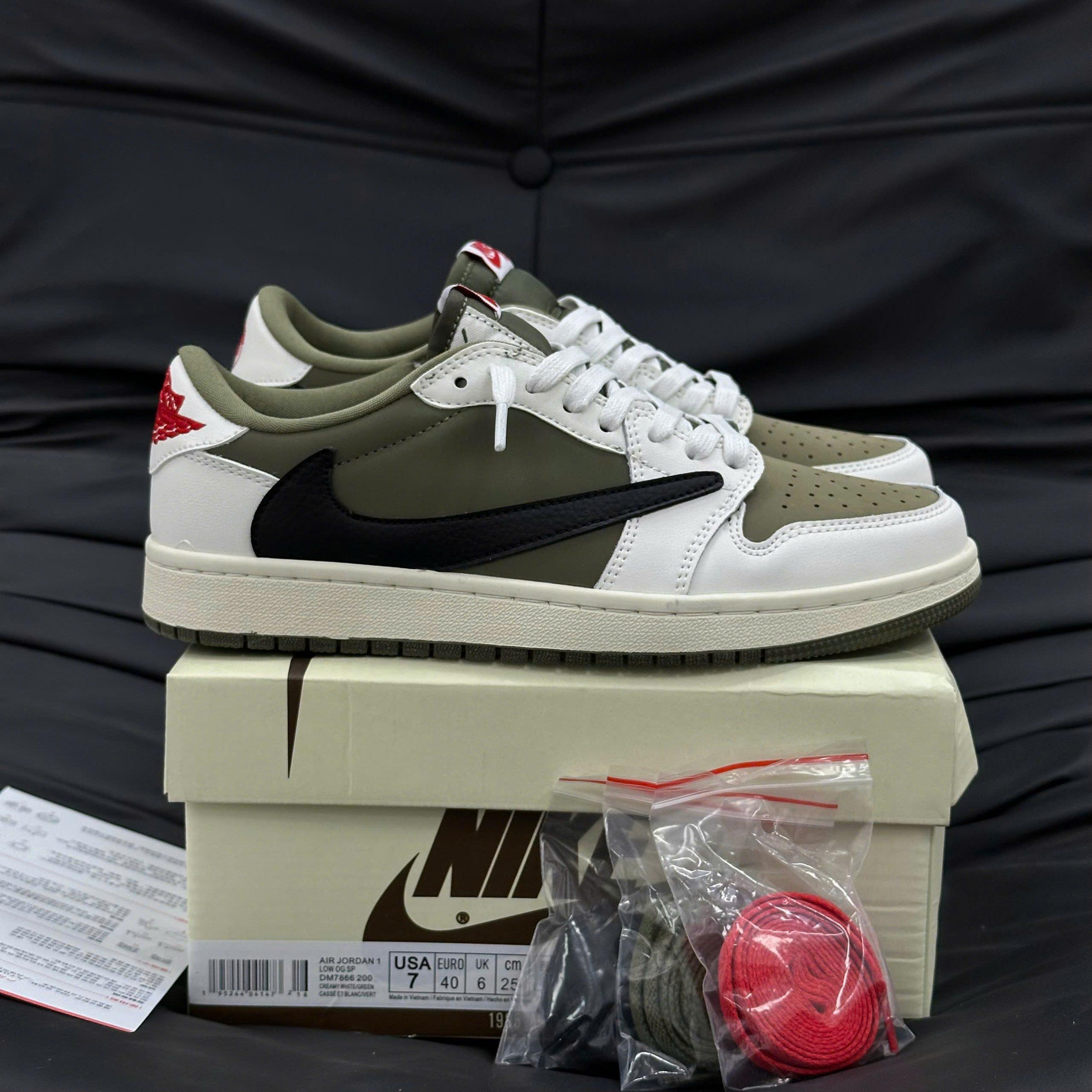 Giày Nike Jordan 1 Low OG SP x Travis Scott ‘Medium Olive’