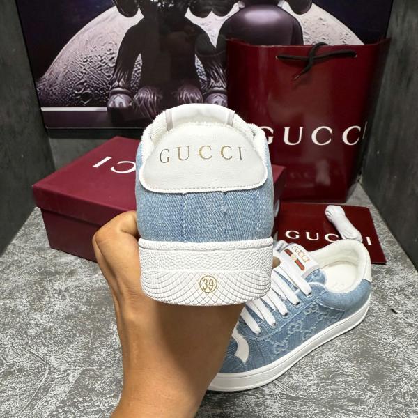 Giày Thể Thao Nam Nữ GUCCI Screener Denim