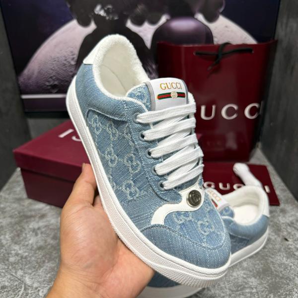 Giày Thể Thao Nam Nữ GUCCI Screener Denim