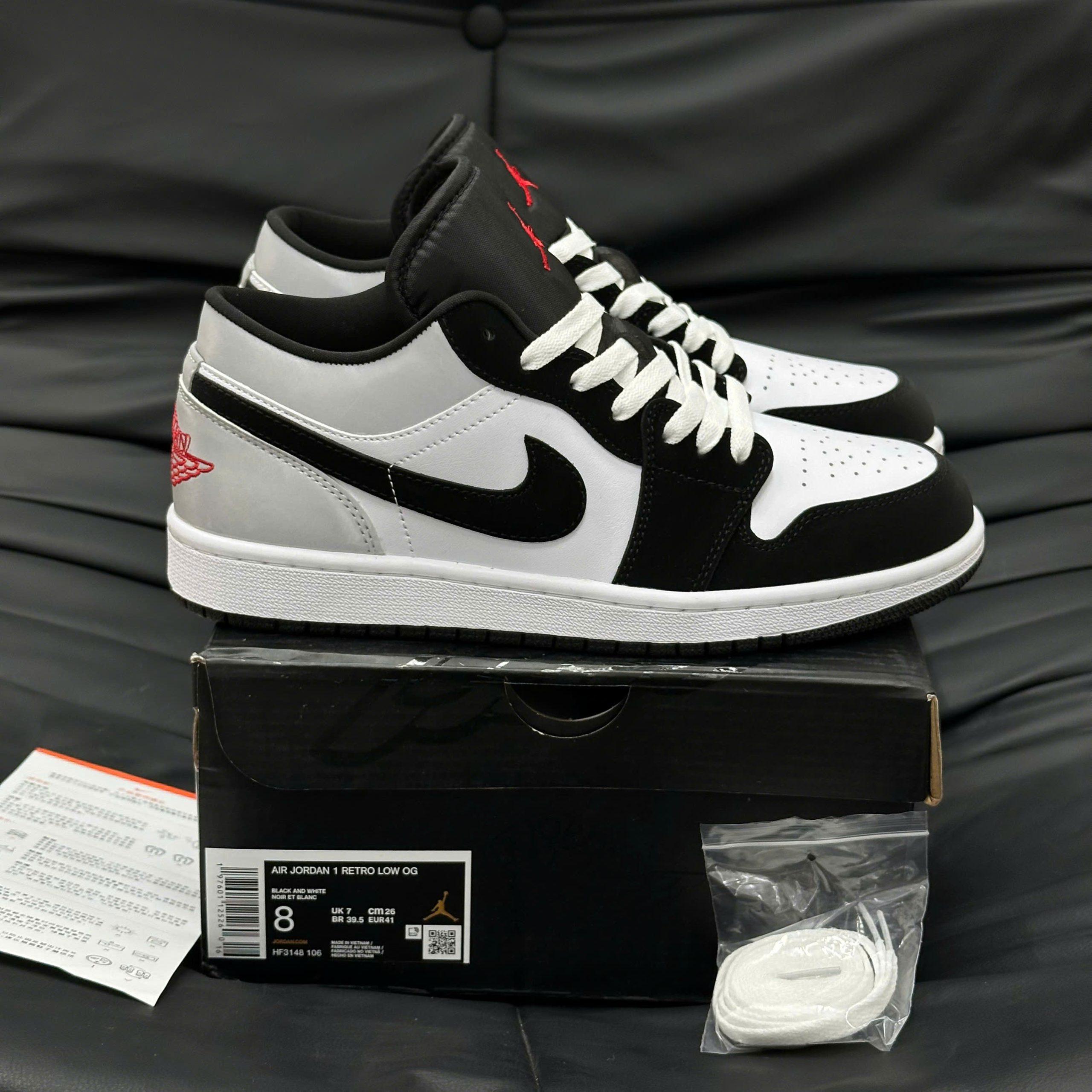 Giày Nike Air Jordan 1 Low – Black Matte Silver