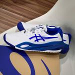 Giày Asics GEL- RESOLUTION X WIDE ''WHITE DARK COBALT'' Pickleball / Tennis