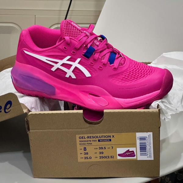 Giày Tennis Pickleball Asics Gel Resolution X ‘BRIGHT ROSE CREAM’
