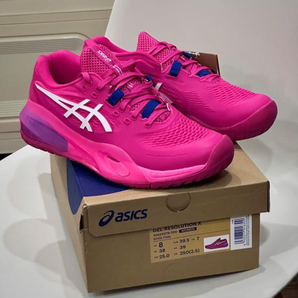 Giày Tennis Pickleball Asics Gel Resolution X ‘BRIGHT ROSE CREAM’