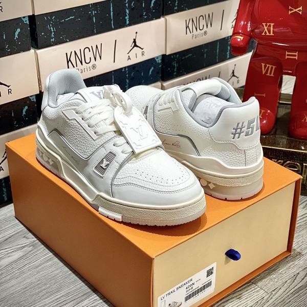 Giày Louis Vuitton Lv Trainer 54 Signature White Like Auth